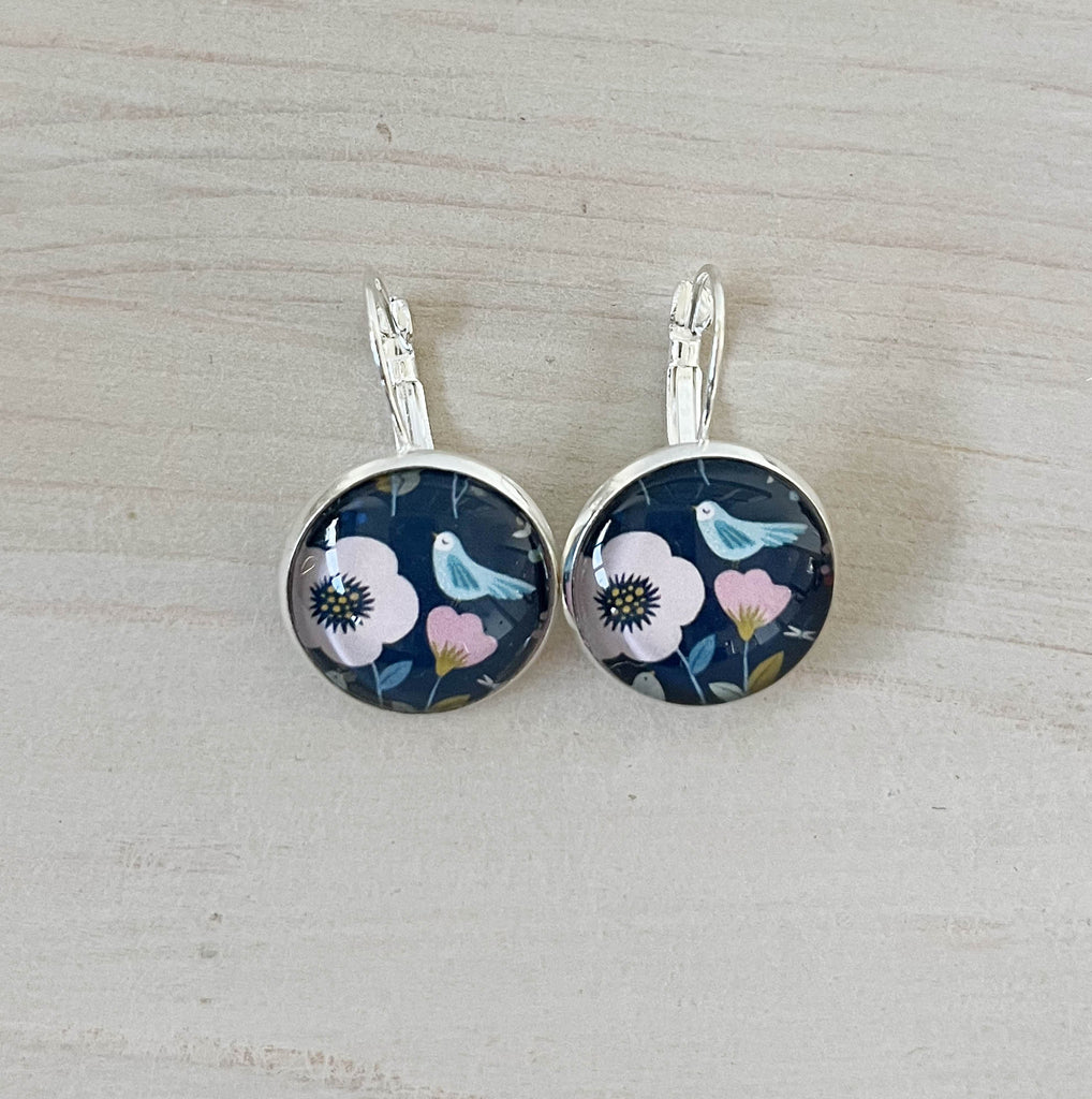 Boucles d'oreilles - Oiseau bleu