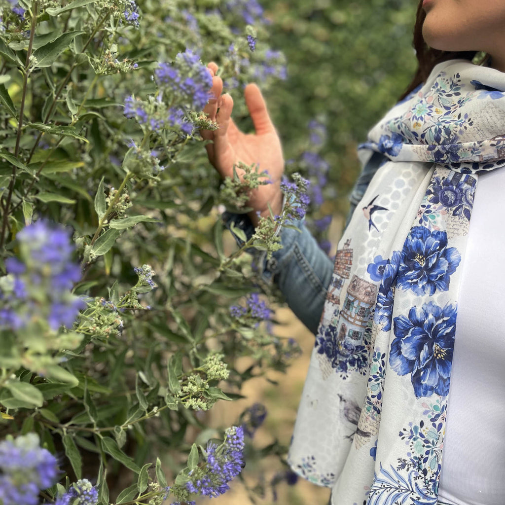 Foulard -  Alsace bleu