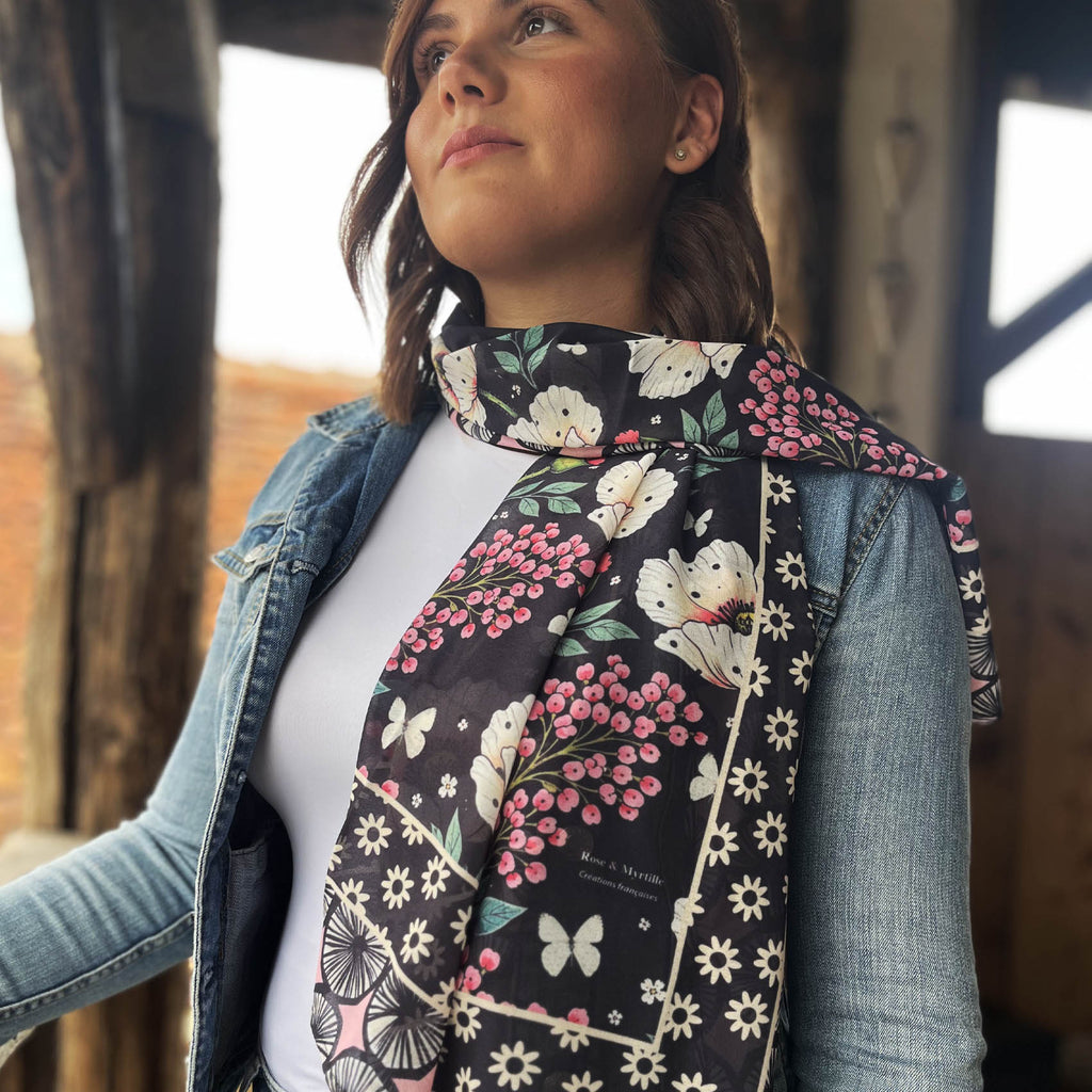 Foulard - jardin enchanté