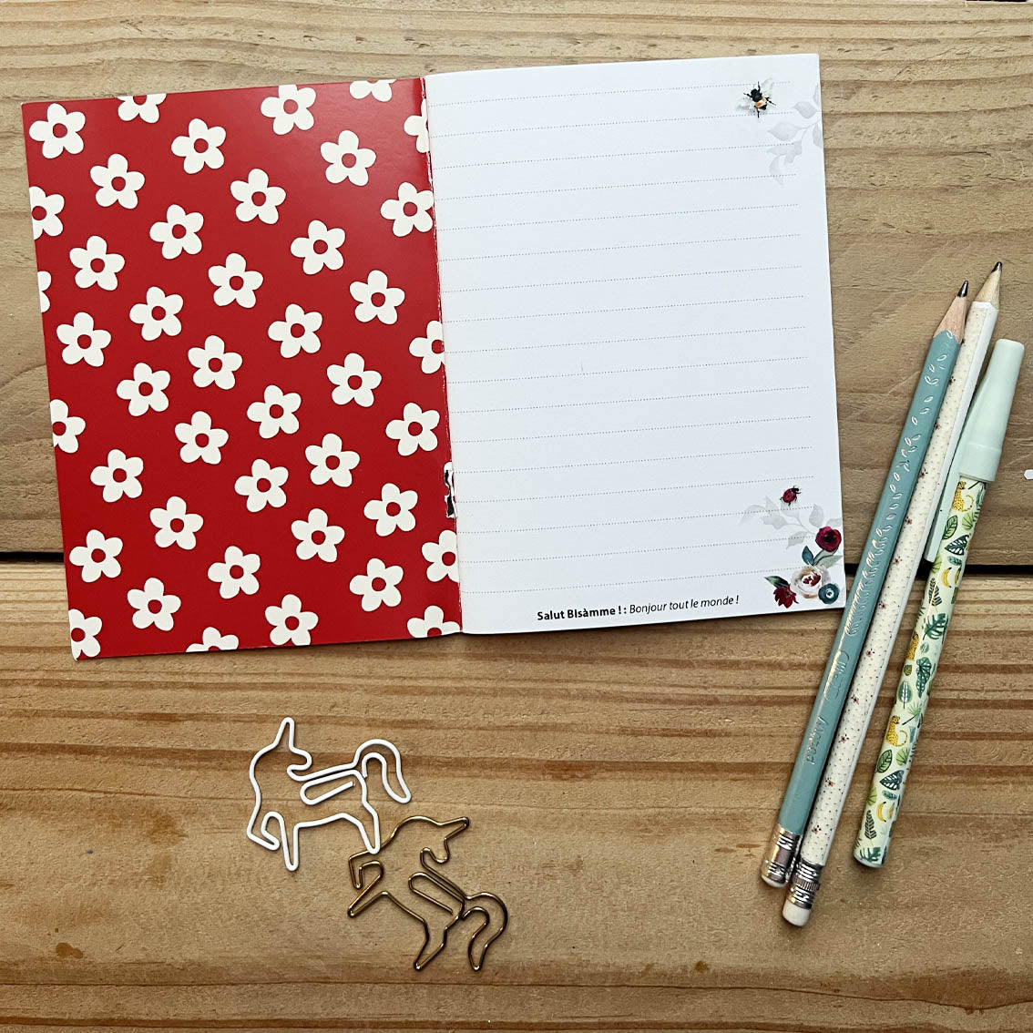petit carnet alsacienne Alsace citations fleur rouge