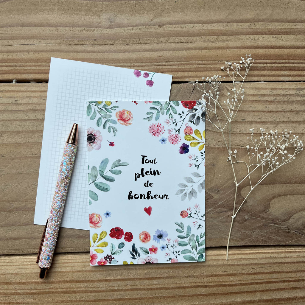 Carte postale-bonheur-anniversaire-fleurs