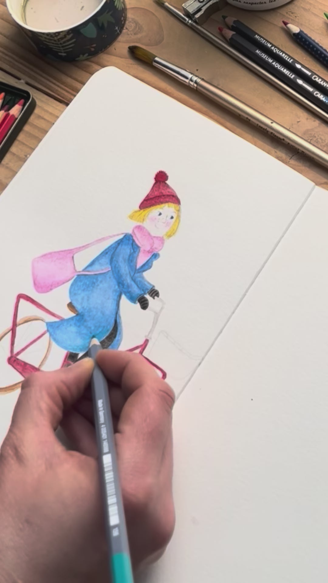 Les illustrations originales de Marie-Line prennent vie dans l'univers coloré et poétique de Rose & Myrtille, avant de devenir des créations et accessoires du quotidien