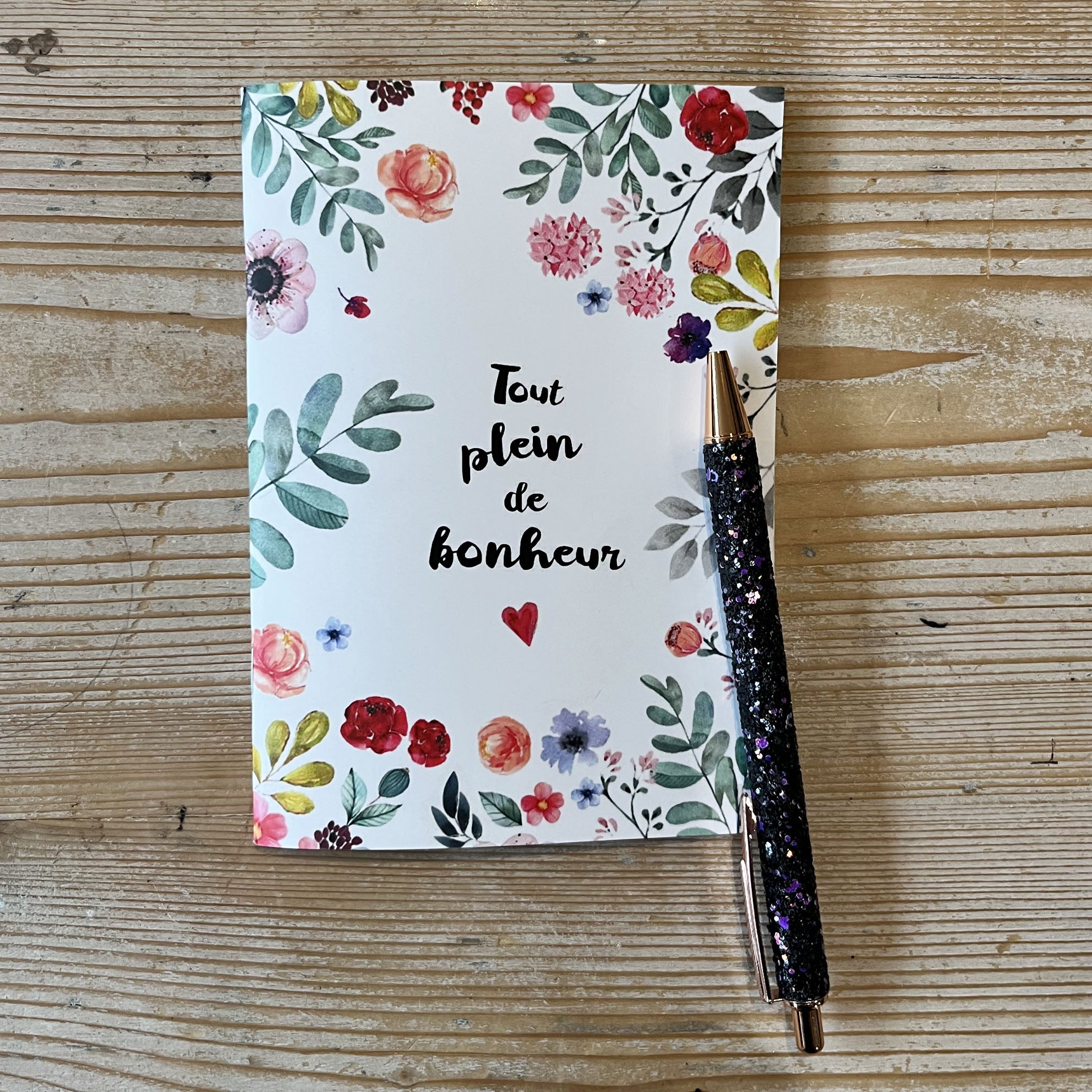 stylo brillant coloré paillettes noir